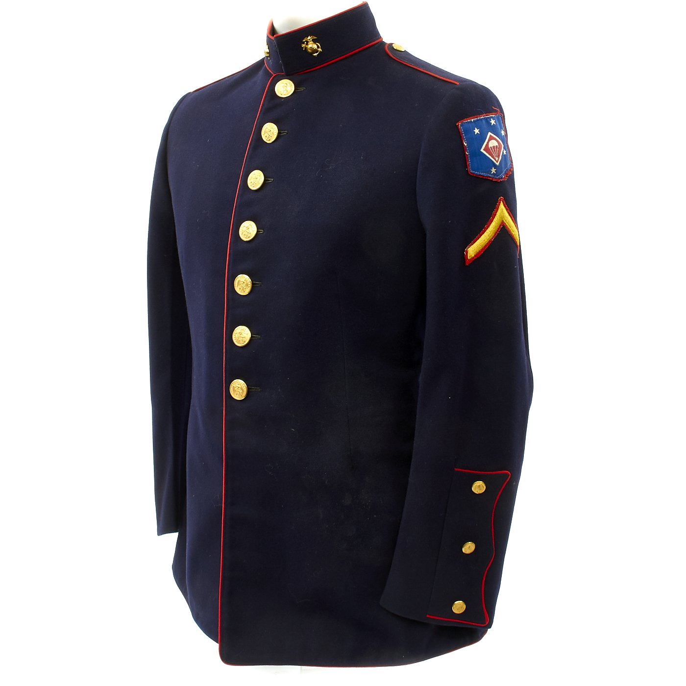 Original U.S. WWII USMC Paramarine 1st Parachute Battalion Dress Tunic International Military Antiques Original U.S. WWII USMC Paramarine 1st Parachute Battalion Dress Tunic International Military Antiques