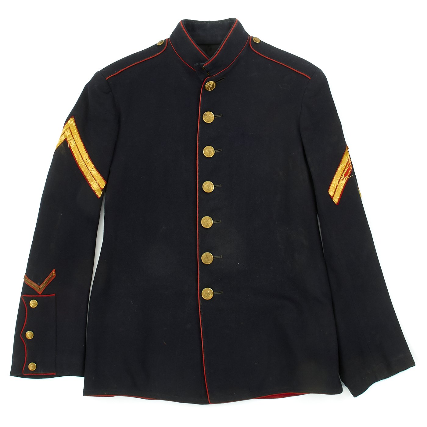 Original U.S. WWI USMC Dress Blues Corporal Uniform with Cap and Photo International Military Antiques Original U.S. WWI USMC Dress Blues Corporal Uniform with Cap and Photo International Military Antiques