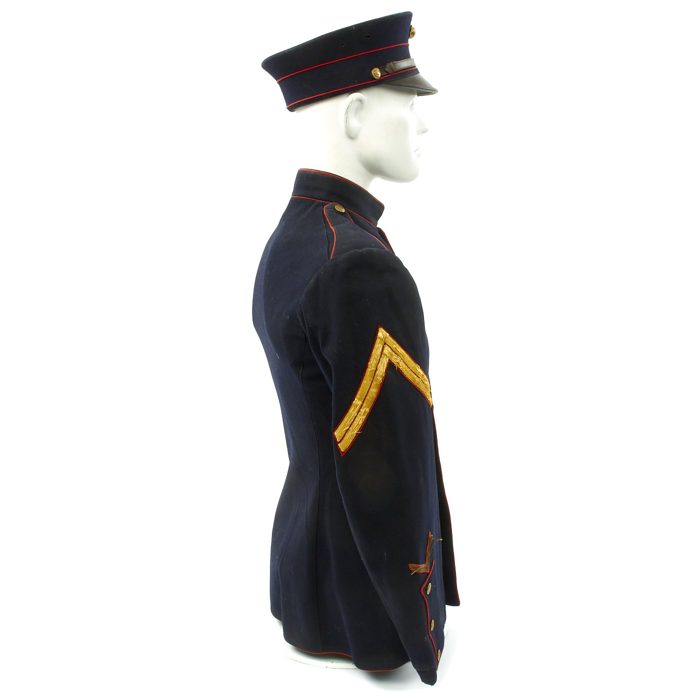 Original U.S. WWI USMC Dress Blues Corporal Uniform with Cap and Photo International Military Antiques Original U.S. WWI USMC Dress Blues Corporal Uniform with Cap and Photo International Military Antiques