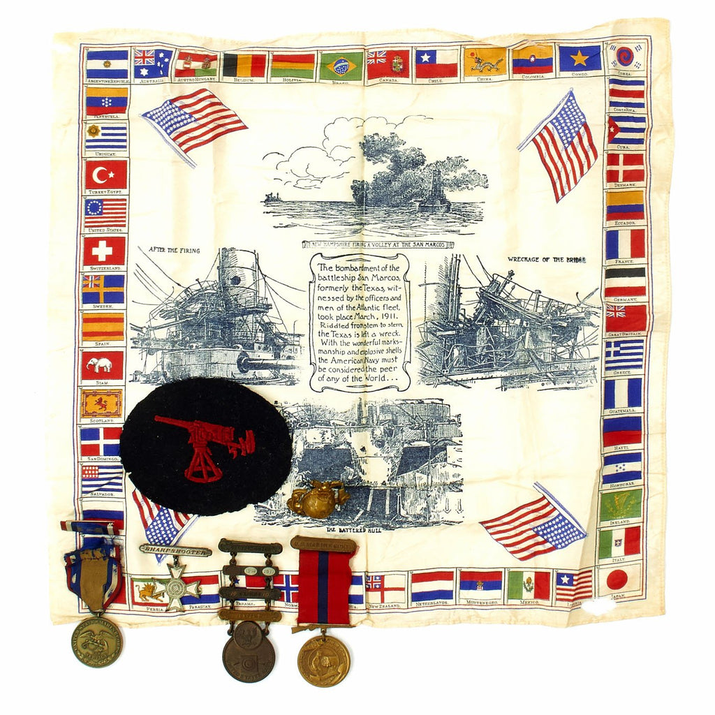 Original U.S. 1908 Second Occupation of Cuba Marine Medal Grouping - Tracy Murphy Original Items