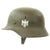 Original German WWII Army Heer M40 Single Decal Steel Helmet with Textured Paint and Size 55 Liner - NS62 Original Items