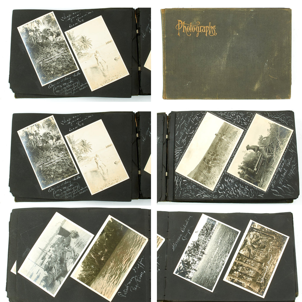 Original U.S. WWI Marine Photo Album of Guam, Japan, Philippines Original Items