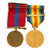 Original U.S. WWI US Marine Corps West Indies Medal Lot Featuring Rim Numbered Good Conduct Medal - 3 Items Original Items