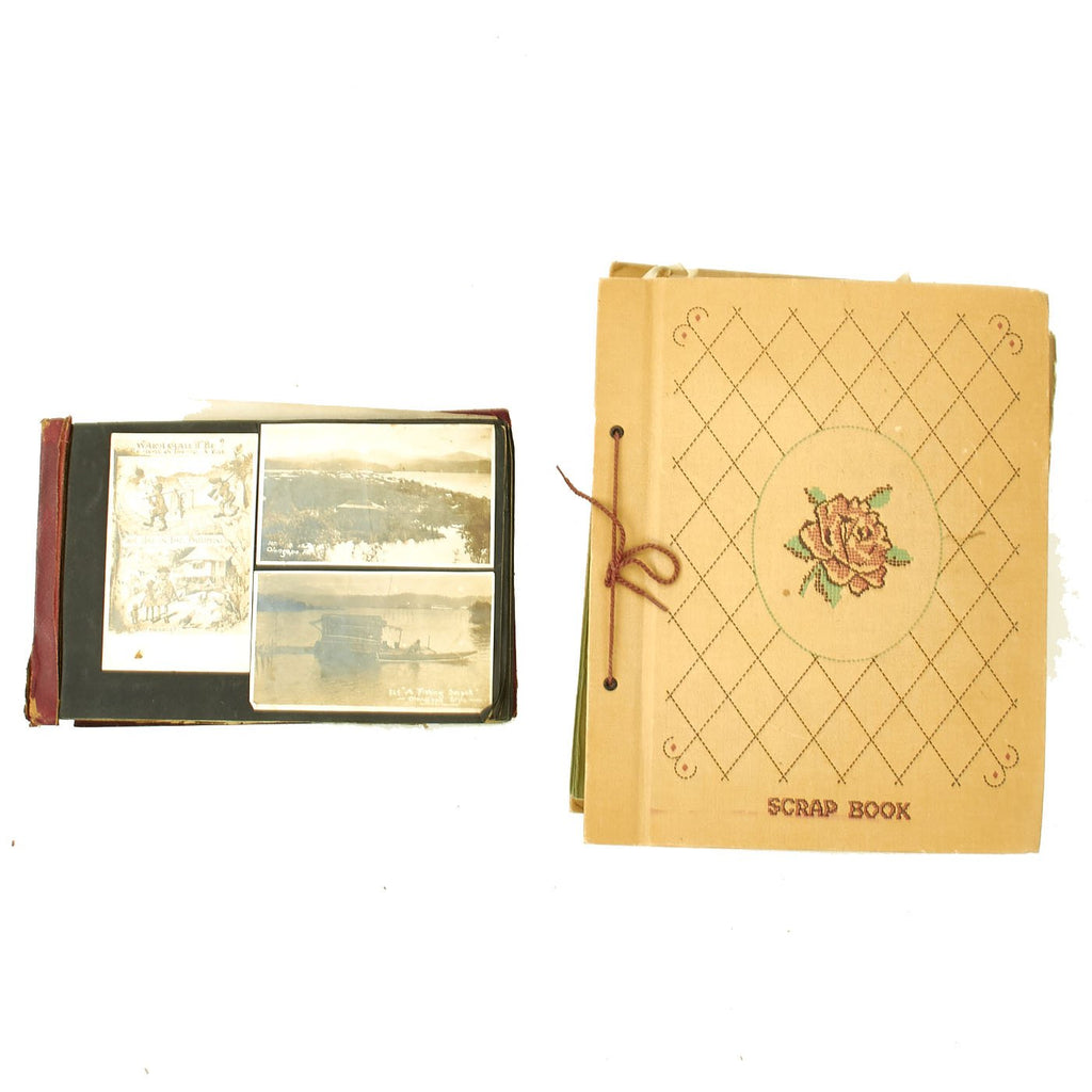 Original U.S. Spanish American War Marine Photo Album and WWII USMC Scrap Book Original Items
