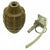 Original U.S. WWII MkII De-Militarized Pineapple Fragmentation Hand Grenade with Green Paint - Inert Original Items