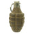 Original U.S. WWII MkII De-Militarized Pineapple Fragmentation Hand Grenade with Green Paint - Inert Original Items