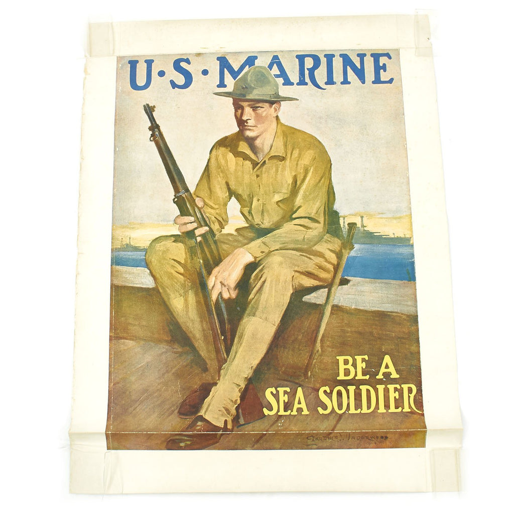 Original U.S. WWI Recruitment Poster - U.S. Marines - Be A Sea Soldier Original Items