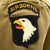 Original U.S. WWII 501st PIR 101st Airborne M42 Paratrooper Jump Jacket with Invasion Flag Patch Original Items