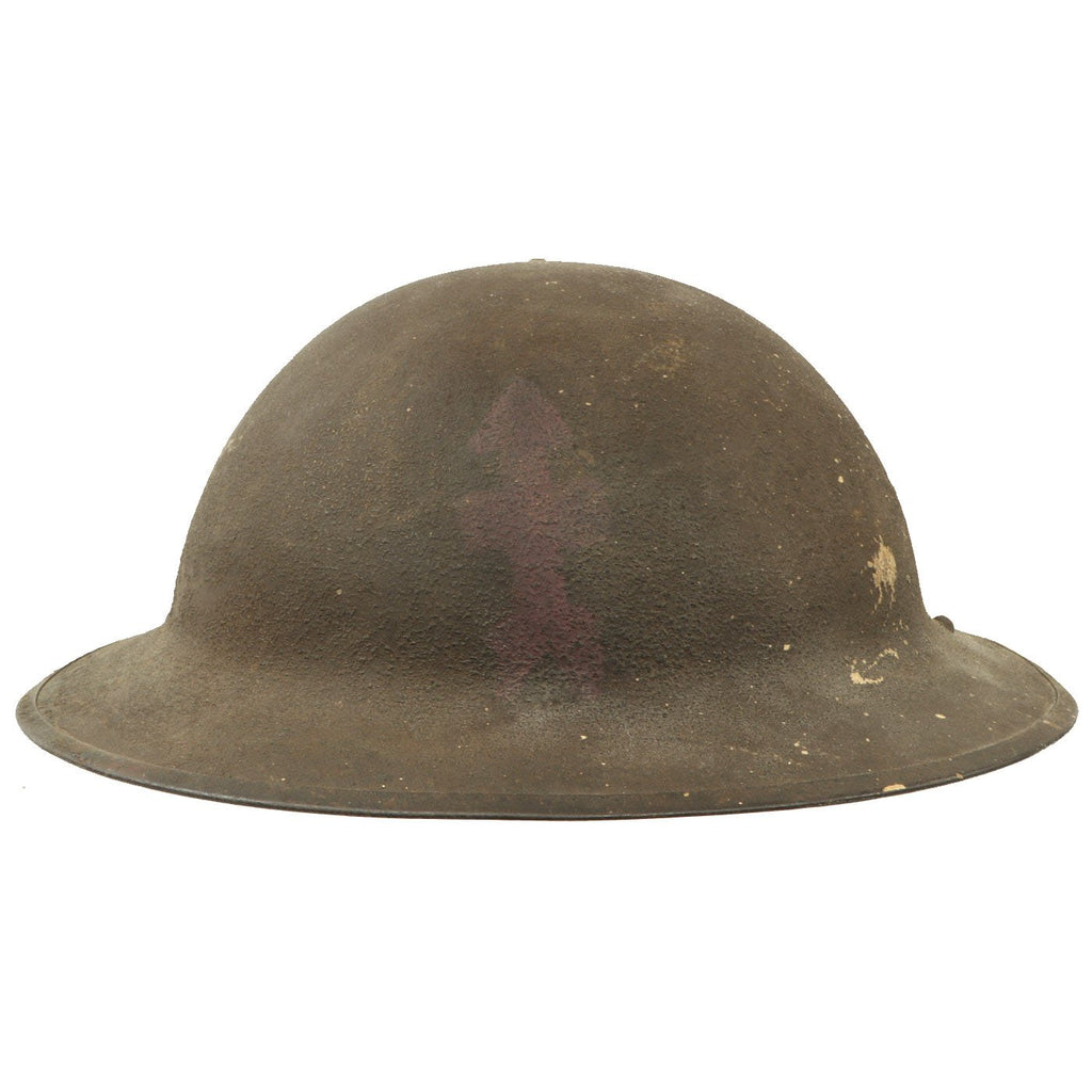 Original U.S. WWI M1917 32nd Infantry Division Doughboy Helmet Shell - "Les Terribles" Original Items