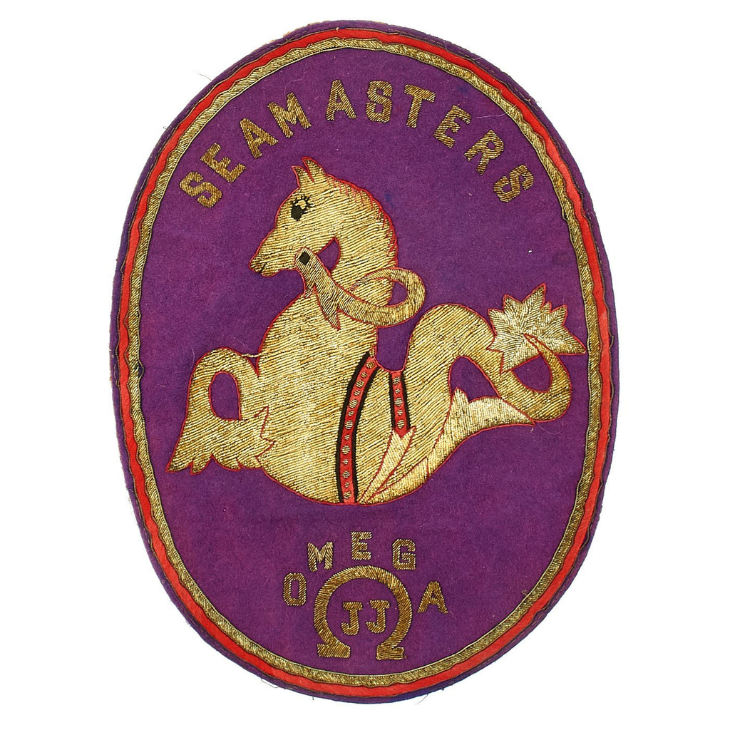 Original U.S. WWII Seamasters Omega German Made Large Bullion Patch Original Items