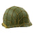 Original U.S. WWII M1 McCord Fixed Bale Front Seam Helmet with Net and MSA Liner Original Items