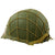 Original U.S. WWII M1 McCord Fixed Bale Front Seam Helmet with Net and MSA Liner Original Items