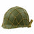 Original U.S. WWII M1 McCord Fixed Bale Front Seam Helmet with Net and MSA Liner Original Items