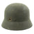 Original German WWII Army Heer M35 KIA Shot Through Steel Helmet with Textured Paint - Q62 Original Items