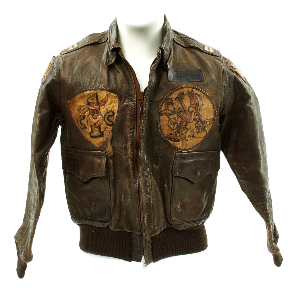 Original U.S. WWII 1st Combat Cargo Squadron Named Officer A-2 Flight Jacket - China Air Task Force Original Items