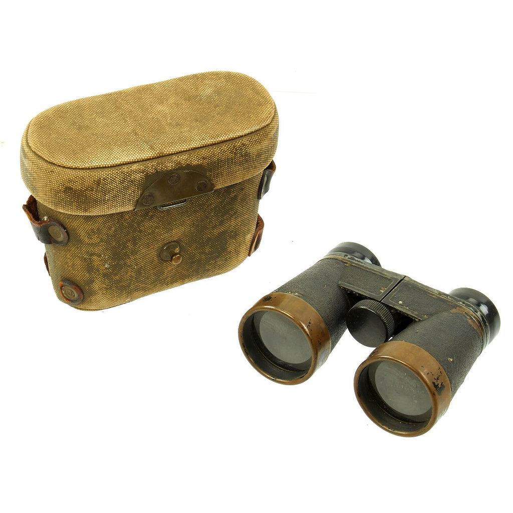 Original WWII Imperial Japanese Army Officer Binoculars with Tropical Case Original Items