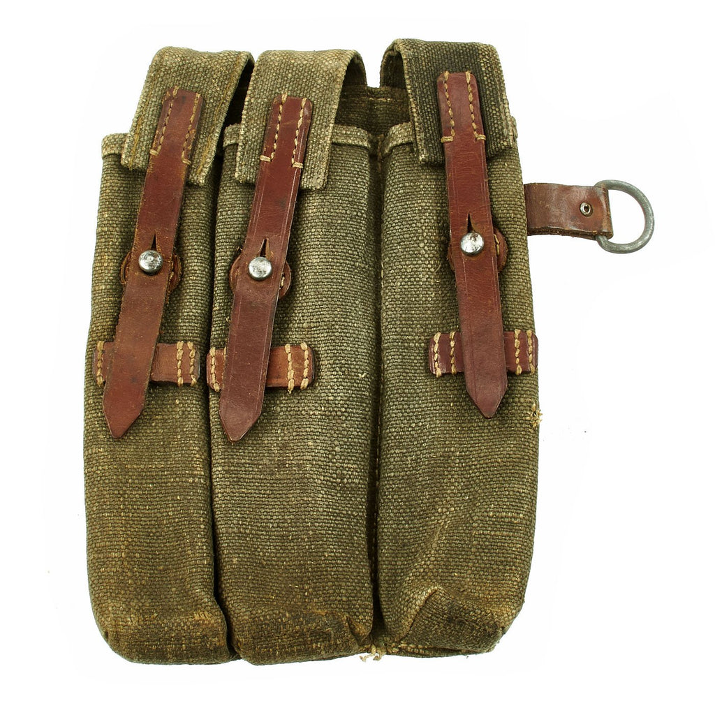 Original German WWII MP40 Magazine Pouch Dated 1944 Original Items