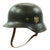 Original German WWII Army Heer M40 Single Decal Steel Helmet with Size 58 Liner and Chinstrap - Q66 Original Items