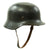 Original German WWII Army Heer M40 Single Decal Steel Helmet with Size 58 Liner and Chinstrap - Q66 Original Items