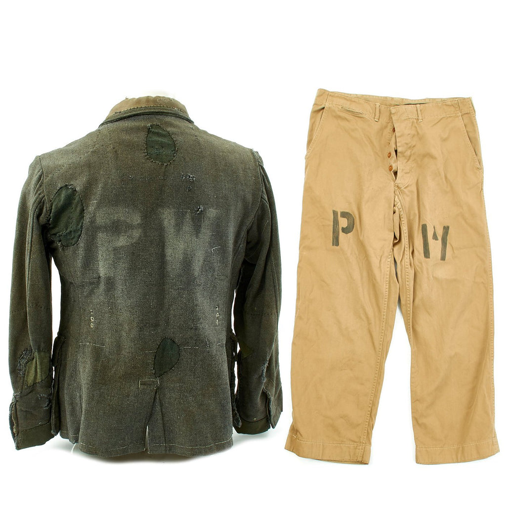 Original U.S. WWII German Enemy Prisoners of War Uniform Original Items