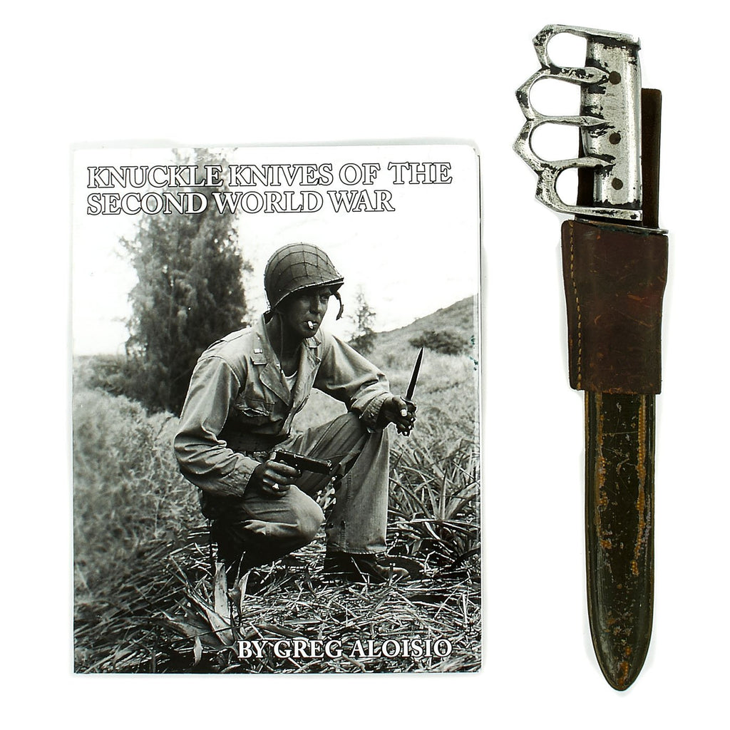 Original U.S. WWII Custom Knuckle Duster Fighting Knife As Seen in Book Signed By Author - Page 312 Original Items