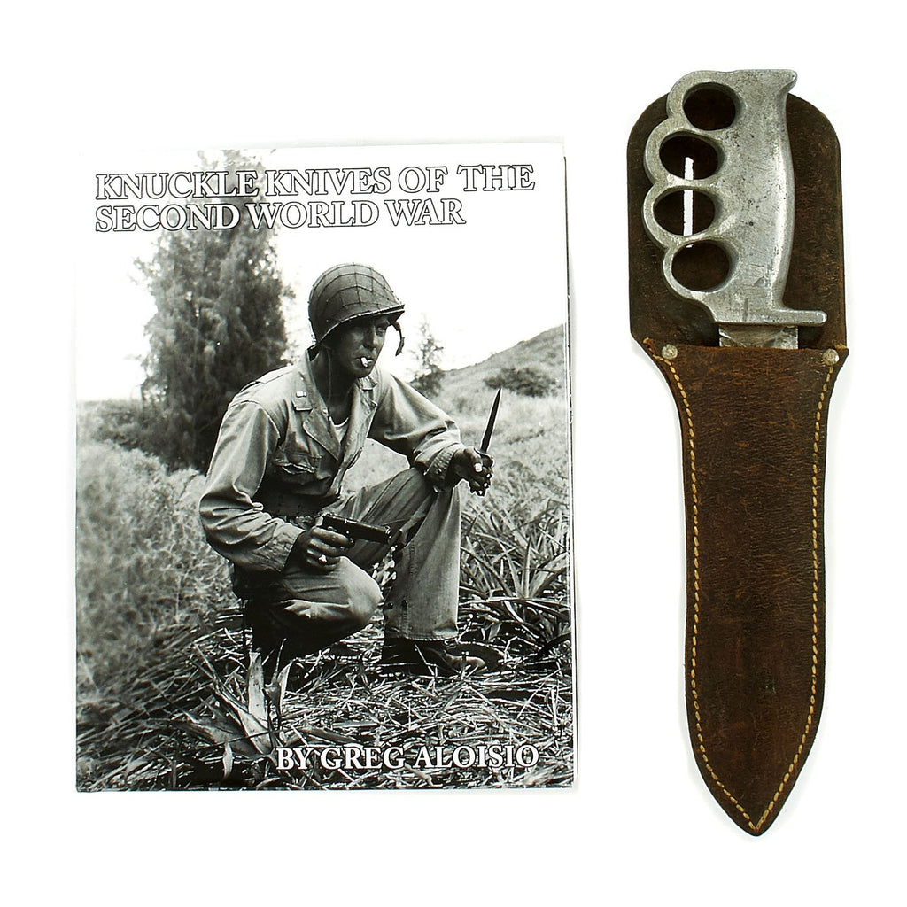 Original U.S. WWII Custom Knuckle Duster Fighting Knife As Seen in Book Signed By Author - Page 304 Original Items