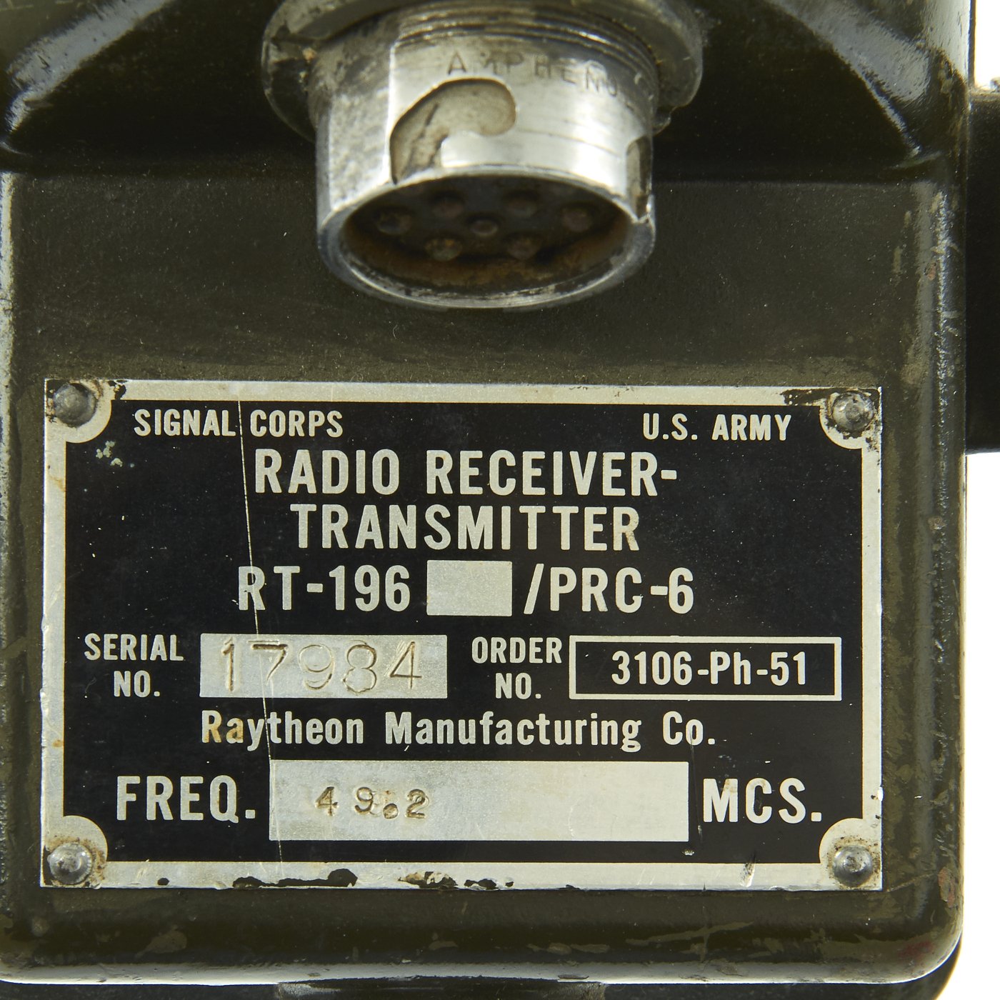Original U.S. Vietnam War RT-196/PRC-6 Radio Receiver Transmitter Walk ...