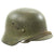 Original German WWII Army Heer M40 Single Decal Steel Helmet with Camouflage Paint and Size 56 Liner - ET64 Original Items