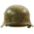 Original German WWII M42 Army Heer Helmet with Textured Camouflage Paint and 57cm Liner - hkp64 Original Items
