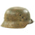 Original German WWII M42 Army Heer Helmet with Textured Camouflage Paint and 57cm Liner - hkp64 Original Items