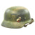 Original German WWII Named Luftwaffe Normandy Camouflage M35 Helmet - EF64 Original Items