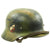 Original German WWII Named Luftwaffe Normandy Camouflage M35 Helmet - EF64 Original Items