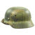 Original German WWII Named Luftwaffe Normandy Camouflage M35 Helmet - EF64 Original Items