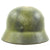 Original German WWII Named Luftwaffe Normandy Camouflage M35 Helmet - EF64 Original Items
