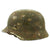 Original German WWII Army Heer M40 Steel Helmet with Textured Camouflage Paint and Size 57 Liner - Q64 Original Items