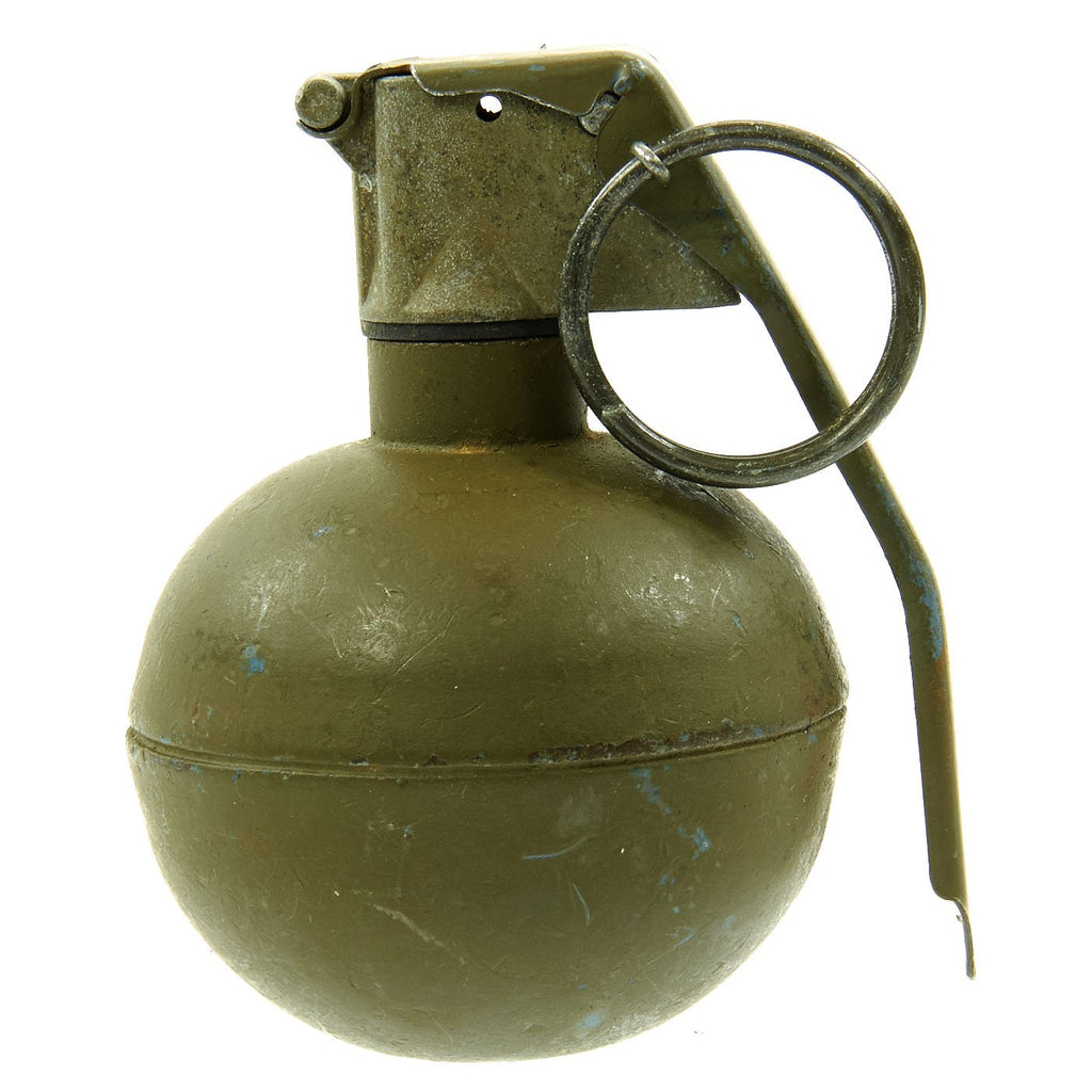 Original U.S. Vietnam War Era M69 Practice Fragmentation Hand Grenade with Fuze - Inert Original Items