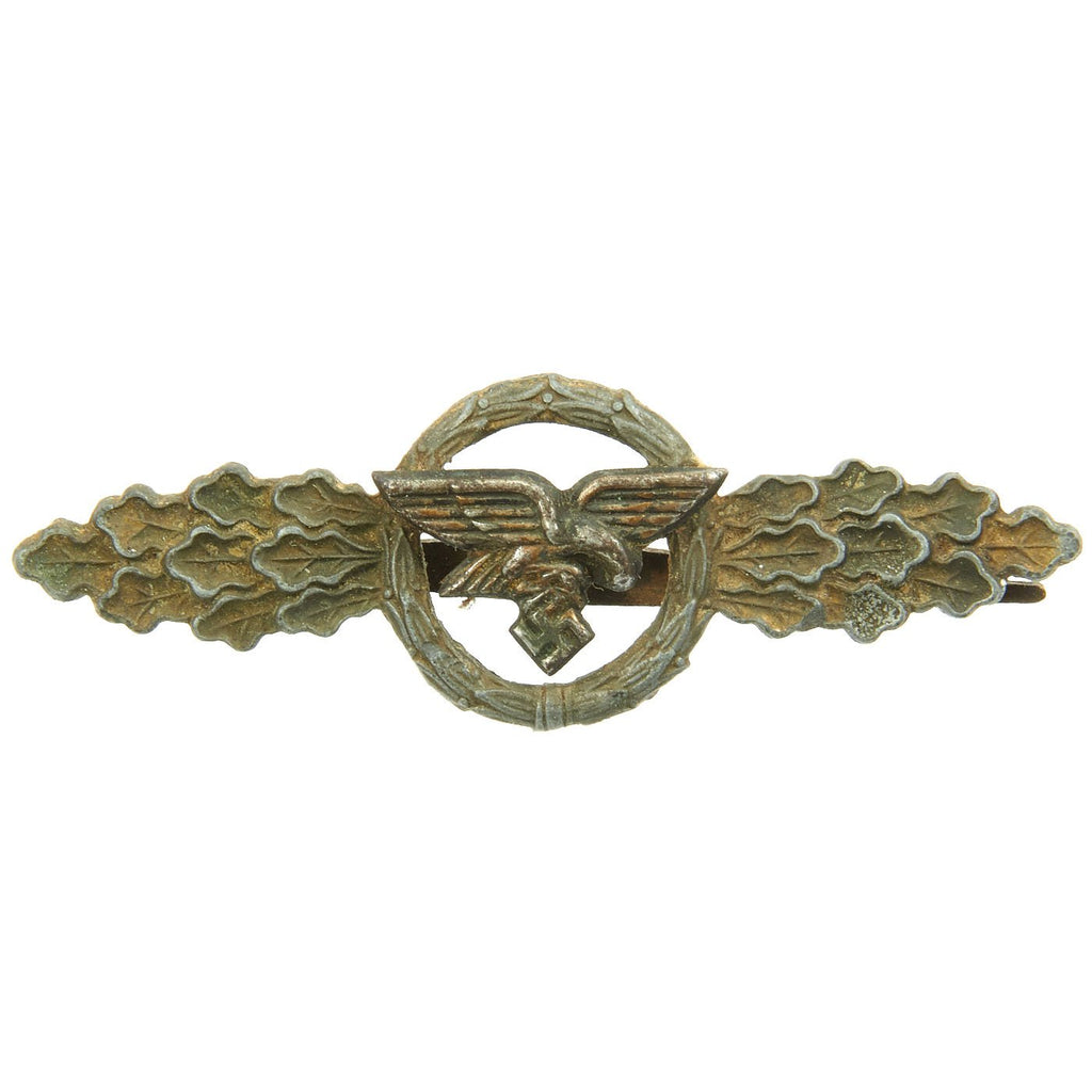 Original German WWII Luftwaffe Bronze Grade Front Flying Clasp for Transport and Glider Pilots Original Items