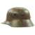 Original Imperial German WWI M16 Stahlhelm Helmet with Panel Camouflage Paint and Liner - marked ET64 Original Items