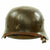 Original German WWII M40 Heer Single Decal Italian Campaign Camouflage Helmet - marked NS64 Original Items