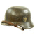 Original German WWII M40 Heer Single Decal Italian Campaign Camouflage Helmet - marked NS64 Original Items