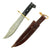 Original U.S. WWII USMC Collins & Co. Legitimus No.18 Machete V44 Knife with EGA Pin Leather Scabbard Original Items