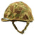 Original U.S. Korean War M1 Helmet with USMC HBT Camouflage Cover and CAPAC Liner Original Items