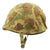 Original U.S. Korean War M1 Helmet with USMC HBT Camouflage Cover and CAPAC Liner Original Items