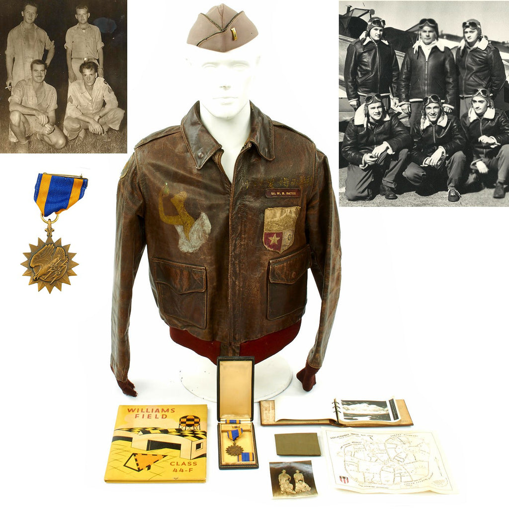 Original U.S. WWII China Burma India Hump Pilot Named A-2 Jacket Grouping Original Items