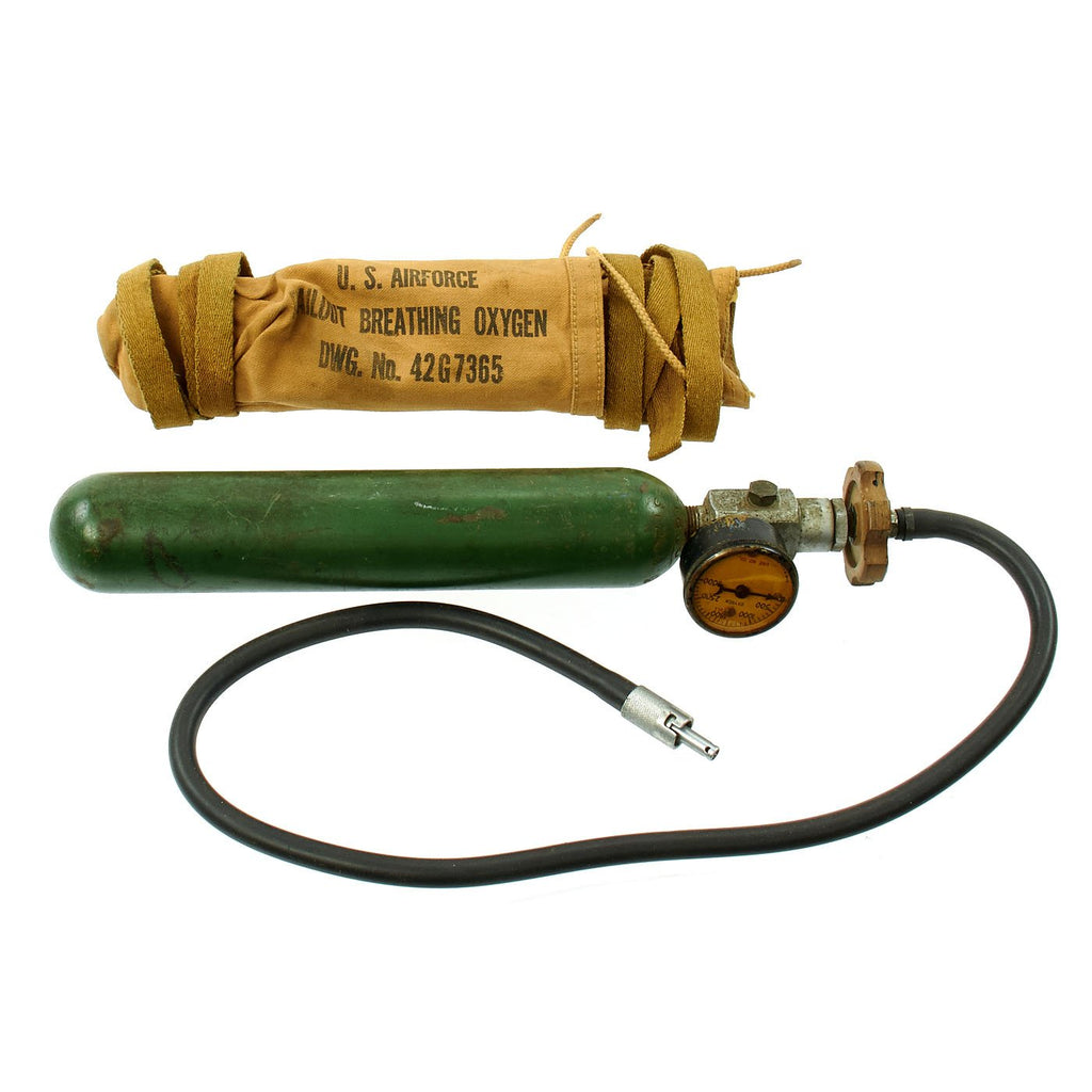 Original U.S. WWII Army Air Force Bailout Breathing Oxygen Bottle Type H-1 Original Items
