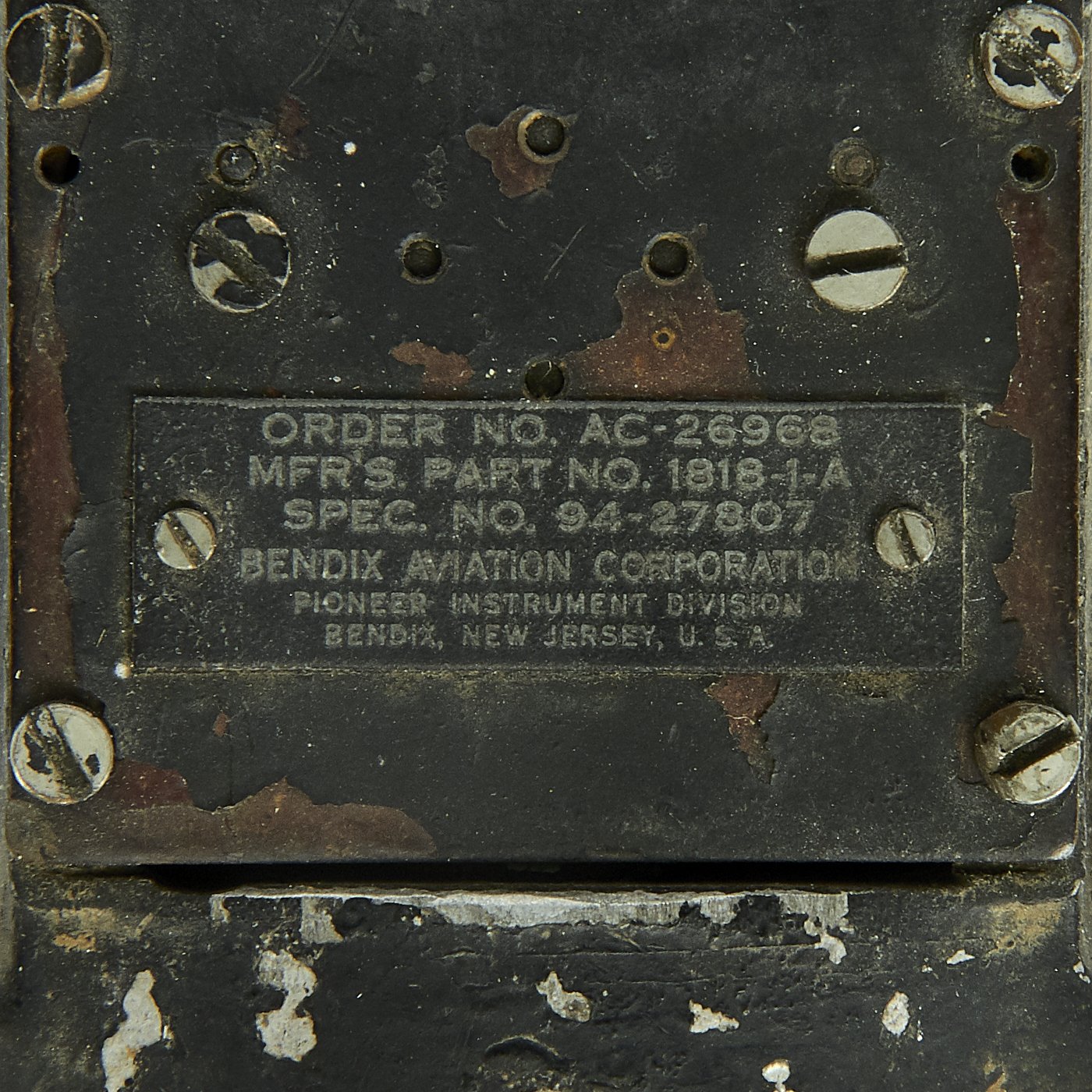 WWII 米軍 Bendix B-16 航空機コンパス 1818-4-A 当時物 Original WWII