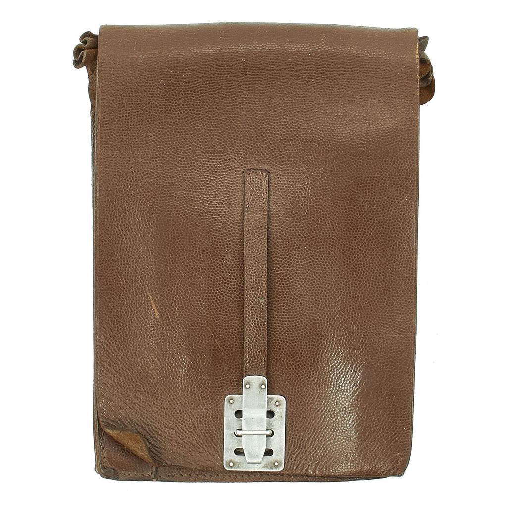 Original German Pre-WWII Officer M35 Leather Dispatch Map Case - dated 1937 Original Items