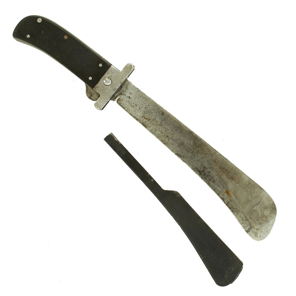 Original U.S. WWII USAAF Airmen's Folding Survival Machete by Cattaraugus with Rare Blade Guard Original Items