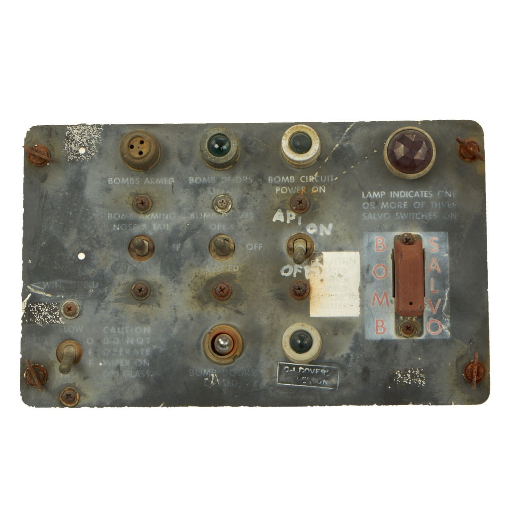 Original U.S. WWII Army Air Force Douglas A-26 Invader Bomb Bay Salvo Control Panel Original Items