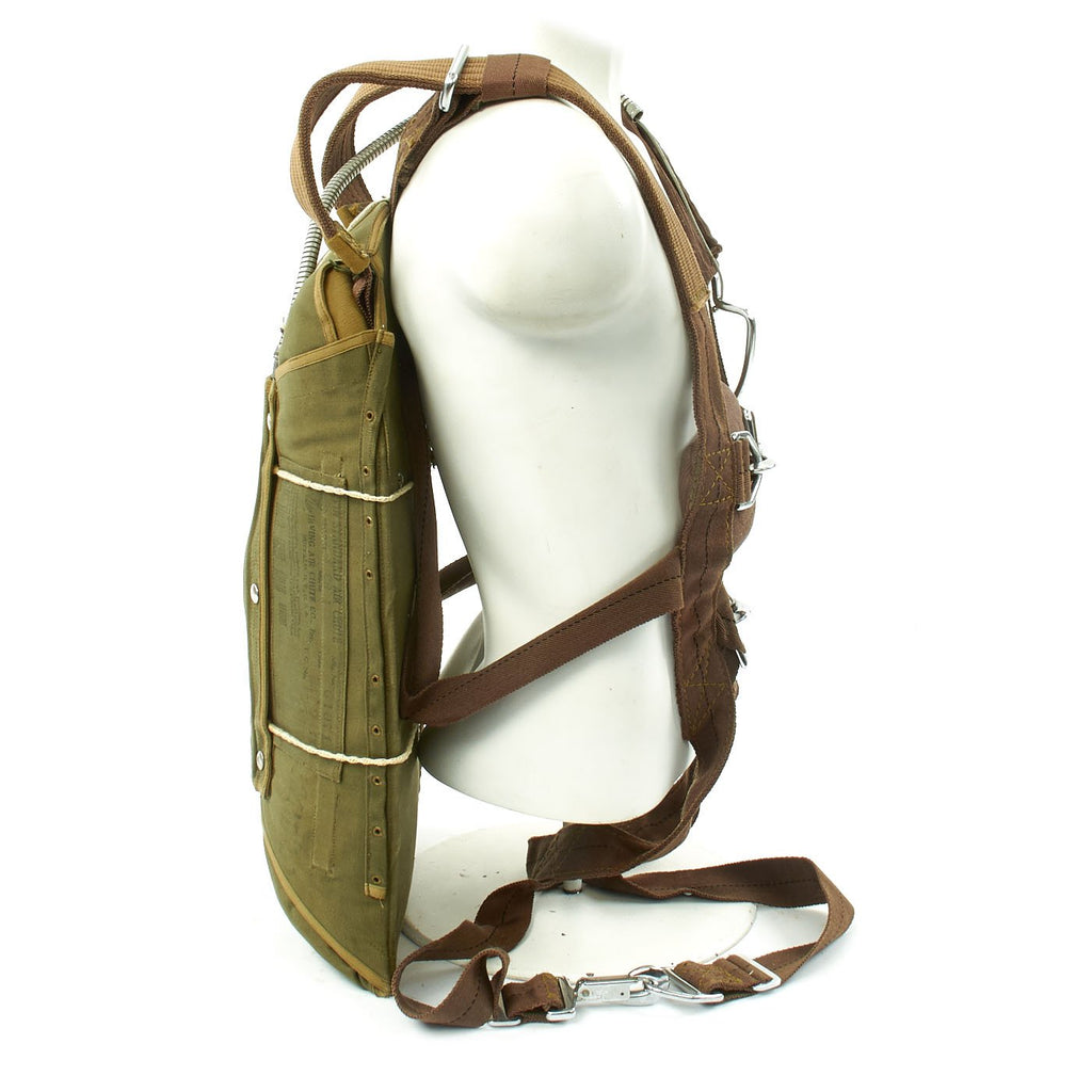 Original U.S. WWII Irvin Standard Air Chute Parachute and Harness - Dated 1944 Original Items